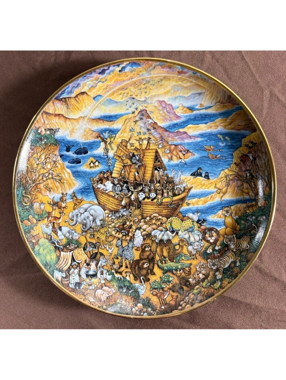 Franklin Mint Bill Bell Limited Edition Noah's Ark Porcelain Collector Plate